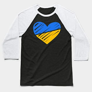 Ukraine Flag Ukrainian Heart Baseball T-Shirt